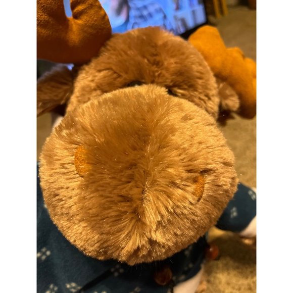 Dan Dee Collector's Choice Moose 16" Brown Winter Plush Hoodie Stuffed Animal - Picture 1 of 9